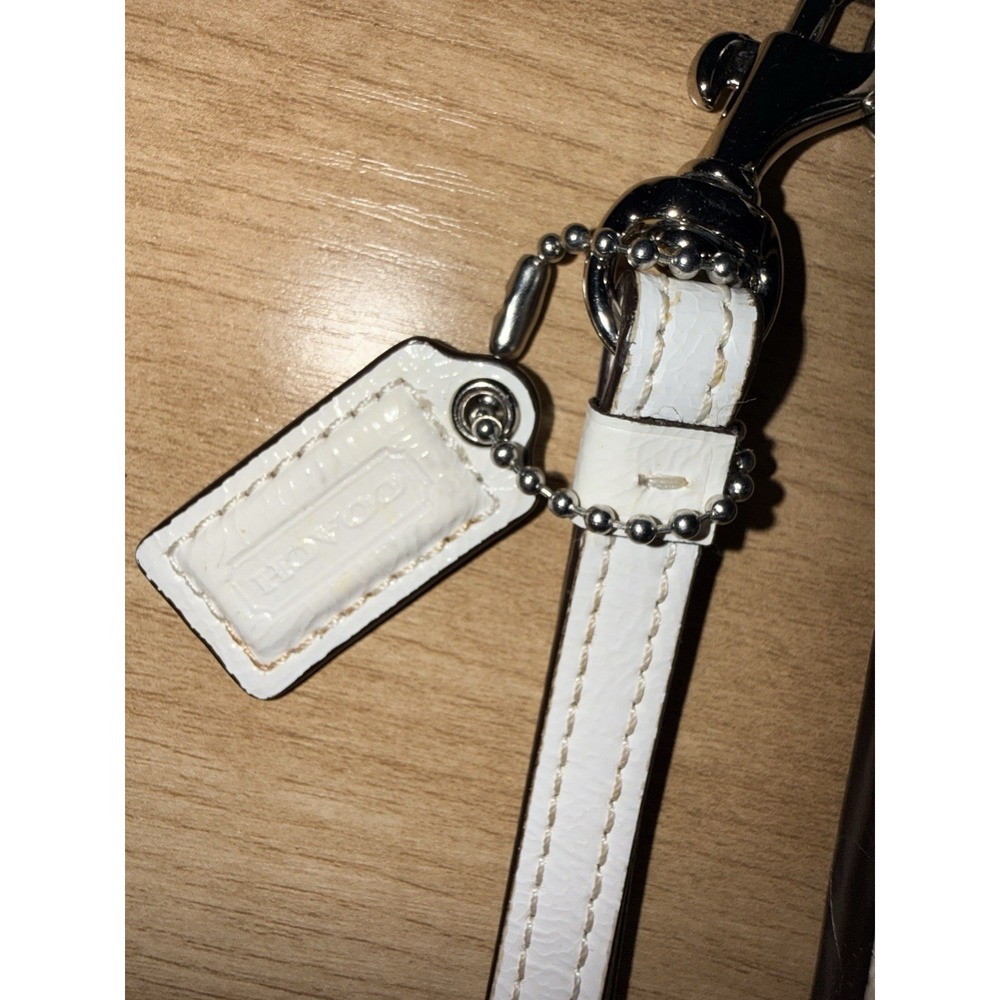 Coach Peyton Dream C Slim Zip Around Wallet Wristlet Gray White Hang Tag  G - Picture 2 of 11